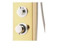 Sistema de painel de chuveiro para banheiro em aço inoxidável 130 cm acabamento dourado 02_0003110