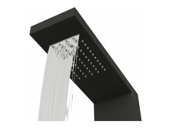Sistema de painel de chuveiro sistema de painel de banheiro misturador de chuveiro chuveiro de teto jato de banheira para uso interno alumínio preto 02_0003120