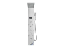 Sistema de painel de duche em aço inoxidável com 6 modos, sistema de torre de painel de duche SucceBuy, LED Hydropower