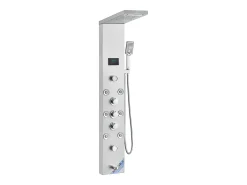 Sistema de painel de duche em aço inoxidável com 6 modos, sistema de torre de painel de duche SucceBuy, LED Hydropower