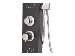 Sistema de painéis de alumínio preto fosco para chuveiro para banheiro e residência 02_0003119