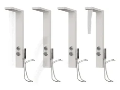 Sistema de painéis de chuveiro em alumínio e plástico para banheiro interno 114 cm branco 02_0003117