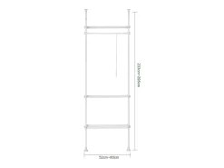 SoBuy armário, armário aberto, armário de canto KLS07-W