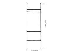 SoBuy armário, armário aberto, armário de canto KLS07-SCH