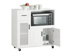 SoBuy armário com rodas, armário de cozinha, carrinho de cozinha FSB78-W