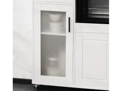 SoBuy armário com rodas, armário de cozinha, carrinho de cozinha FSB78-W