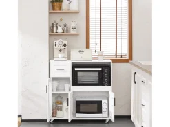 SoBuy armário com rodas, armário de cozinha, carrinho de cozinha FSB78-W