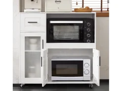 SoBuy armário com rodas, armário de cozinha, carrinho de cozinha FSB78-W