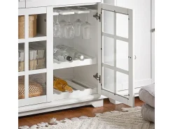 SoBuy armário com rodas, armário de cozinha, carrinho de cozinha FSB77-W