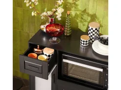 SoBuy armário com rodas, armário de cozinha, carrinho de cozinha FSB78-SCH