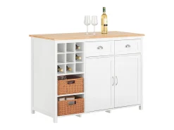 SoBuy armário de cozinha, carrinho de cozinha, carrinho de cozinha com rodas KNL05-W