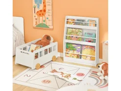 SoBuy armário de criança, armário de livros infantis, armário infantil KMB45-W