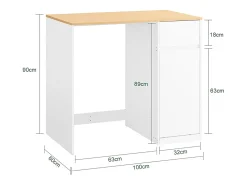 SoBuy Armário para Máquina de Lavar com Cesto e Gaveta, Poupa-Espaço, Branco