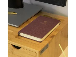 SoBuy Base de tela com gaveta, elevador de tela de escritório, elevador para monitor de mesa BBF03-N