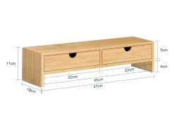 SoBuy Base de tela com gaveta, elevador de tela de escritório, elevador para monitor de mesa FRG198-N
