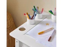 SoBuy borda lego, conjunto de mesa e cadeira para crianças, escritório infantil KMB60-W