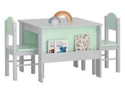 SoBuy borda lego, conjunto de mesa e cadeira para crianças, escritório infantil KMB88-HG