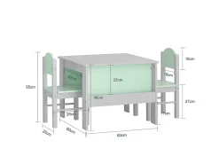 SoBuy borda lego, conjunto de mesa e cadeira para crianças, escritório infantil KMB88-HG