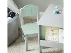 SoBuy borda lego, conjunto de mesa e cadeira para crianças, escritório infantil KMB88-HG