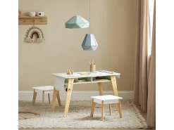 SoBuy borda lego, conjunto de mesa e cadeira para crianças, escritório infantil KMB92-GR