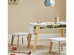 SoBuy borda lego, conjunto de mesa e cadeira para crianças, escritório infantil KMB92-GR