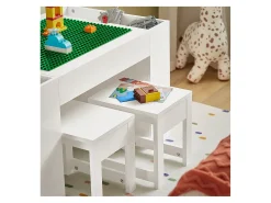 SoBuy borda lego, conjunto de mesa e cadeira para crianças, escritório infantil KMB75-W