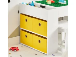 SoBuy borda lego, conjunto de mesa e cadeira para crianças, escritório infantil KMB75-W