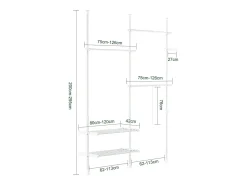 SoBuy Cabide de pé Branco 76.99x84.99x103cm Funcional FRG34-II-W