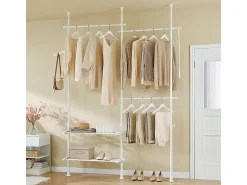 SoBuy Cabide de pé Branco 76.99x84.99x103cm Funcional FRG34-II-W