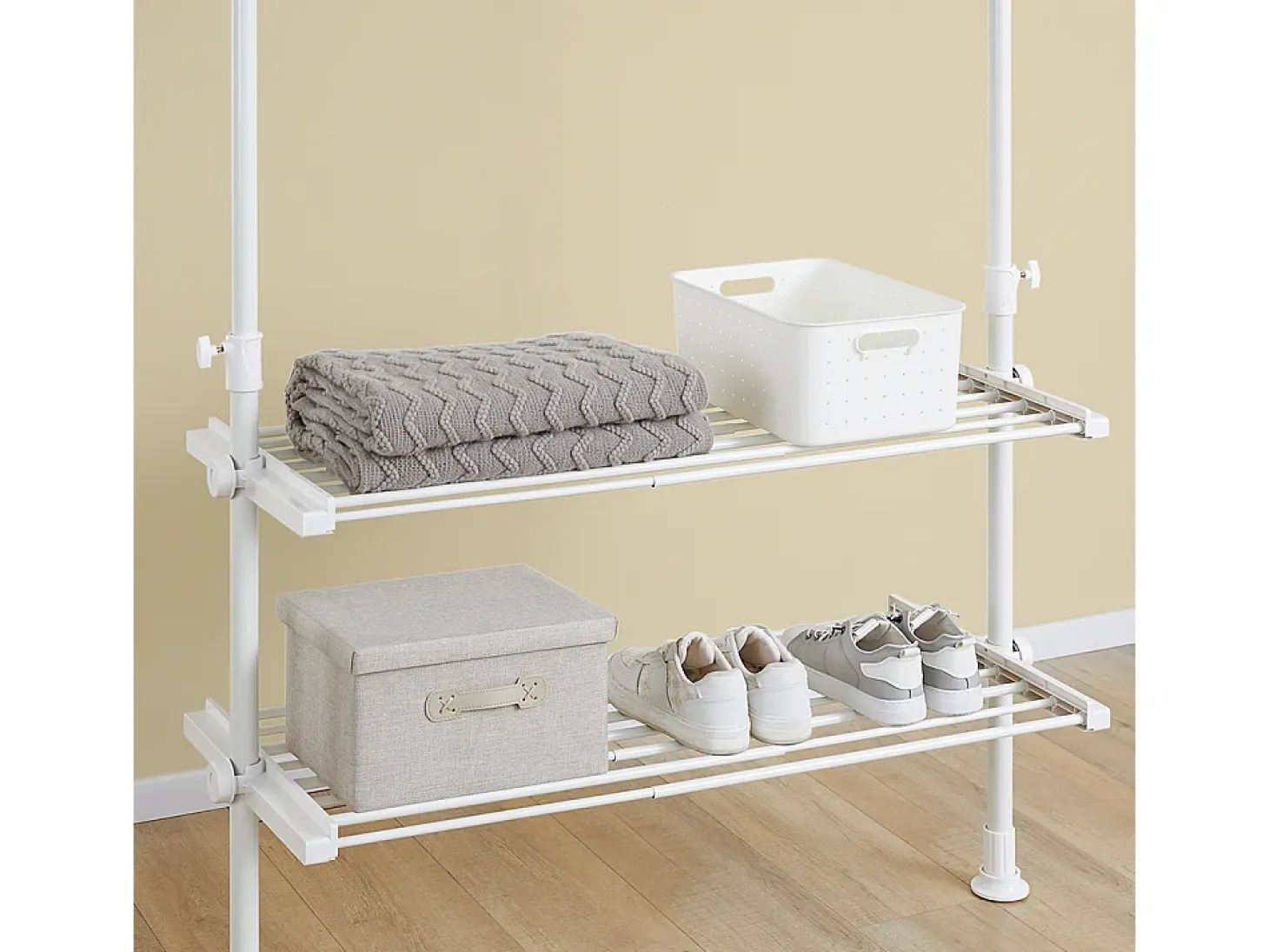 SoBuy Cabide de pé Branco 76.99x84.99x103cm Funcional FRG34-II-W