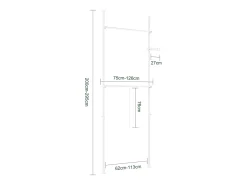 SoBuy Cabide de Pé Telescópico Branco 27x76.99x103cm Funcional FRG109-II-W