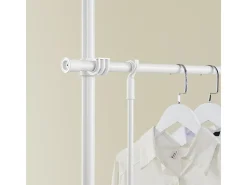 SoBuy Cabide de Pé Telescópico Branco 27x76.99x103cm Funcional FRG109-II-W