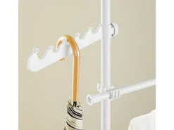 SoBuy Cabide de Pé Telescópico Branco 62x62x200cm Funcional KLS03-II-W