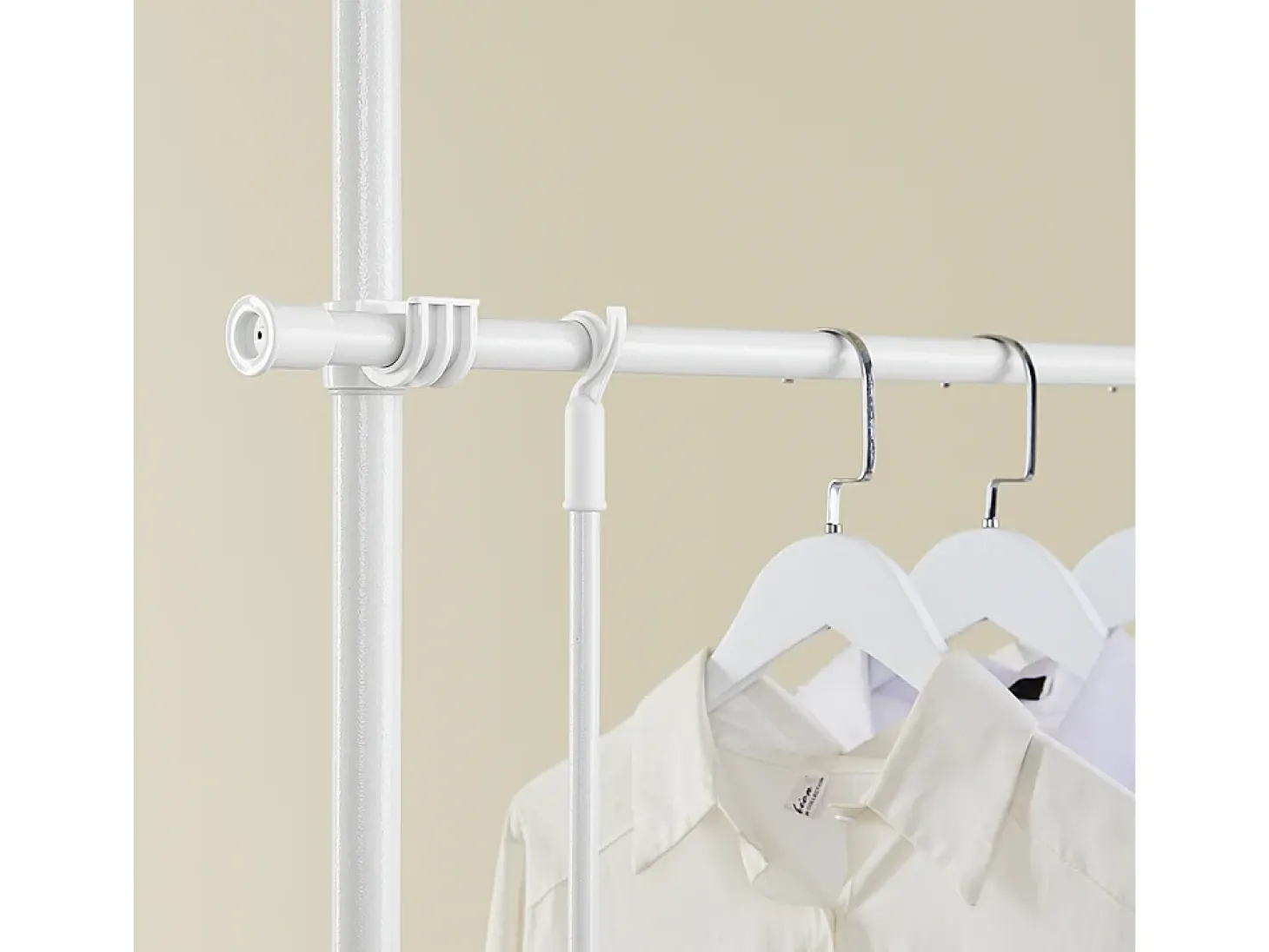 SoBuy Cabide de Pé Telescópico Branco 62x62x200cm Funcional KLS03-II-W