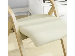 SoBuy cadeira dobrável, cadeira dobrável confortável, cadeira dobrável de madeira FST40-W