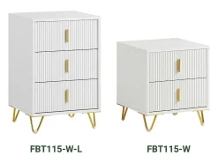SoBuy Mesa de cabeceira com 3 gavetas FBT115-L-W