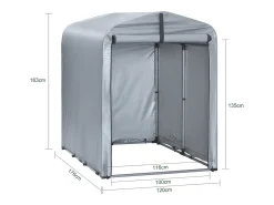 Sobuy Outdoor Car Garage Bicycle Box Tent Tenda à prova de água para carros, motas e ferramentas Garden Shed e Outdoor Storage Silver 120x176x163 cm KLS11-K
