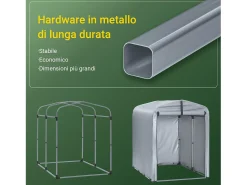 Sobuy Outdoor Car Garage Bicycle Box Tent Tenda à prova de água para carros, motas e ferramentas Garden Shed e Outdoor Storage Silver 120x176x163 cm KLS11-K