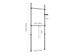 SoBuy Roupeiro de Metal 6 Portas com Gavetas e Espelho Cor Schilling