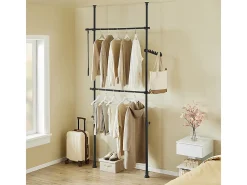 SoBuy Roupeiro de Metal 6 Portas com Gavetas e Espelho Cor Schilling