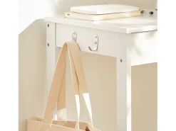 SoBuy Secretária pequena com gaveta de canto em madeira Branco L60*D40*H76cm FWT43-W
