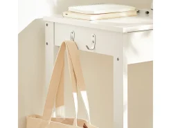 SoBuy Secretária pequena com gaveta de canto em madeira Branco L60*D40*H76cm FWT43-W