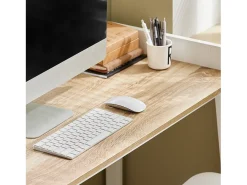SoBuy Secretária,Suporte para PC,Mesa de computador,Mesa de estudo,121 * 45 CM FWT41-WN,PT