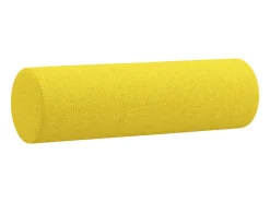 Sofá 2 lug. + almofadas decorativas 120 cm tecido amarelo-claro