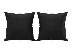 Sofá 2 lugares + almofadas decoração 140 cm couro artif. preto