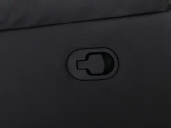 Sofá 2 lugares articulado em microfibra e pele sintética cinzento e preto BRODY