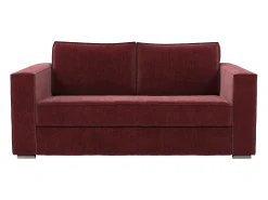Sofá 3 lugares conversível abertura rápida tecido chenille bordeaux área de dormir 140cm - 14cm LORETO