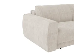 Sofá 4 lugares conversível expresso em tecido chenille bege 160 cm colchão 13 cm VOMERA