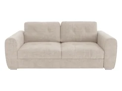 Sofá 4 lugares convertível abertura rápida tecido bege, cama 160 cm e colchão 14 cm BOLIPO
