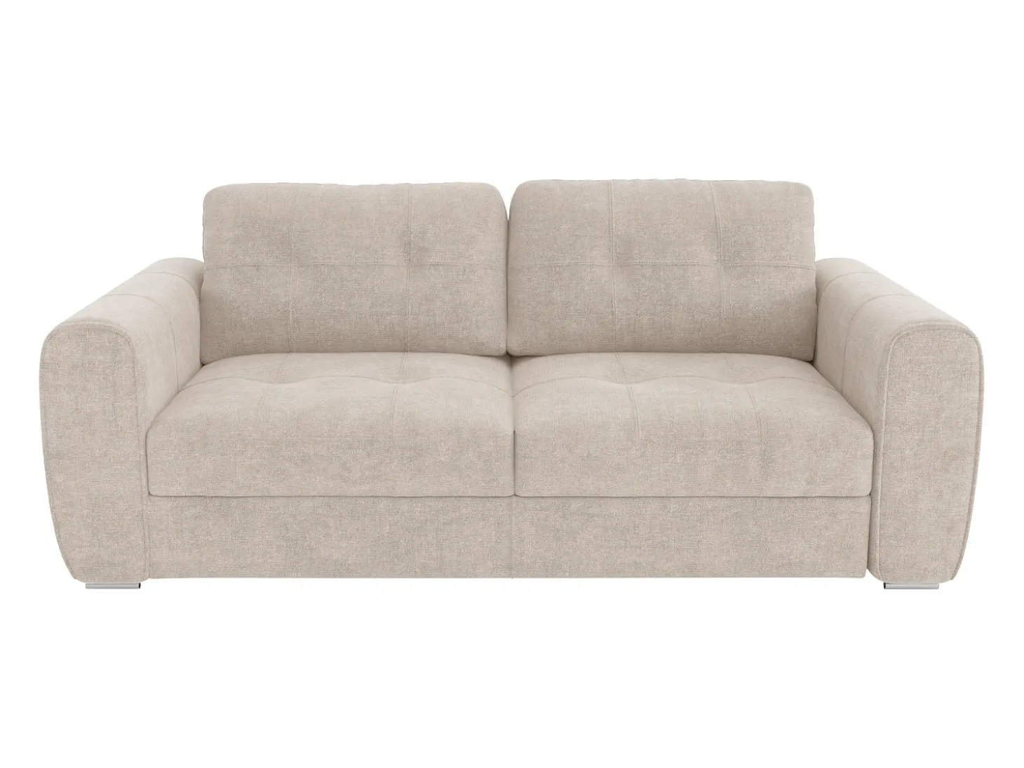 Sofá 4 lugares convertível abertura rápida tecido bege, cama 160 cm e colchão 14 cm BOLIPO
